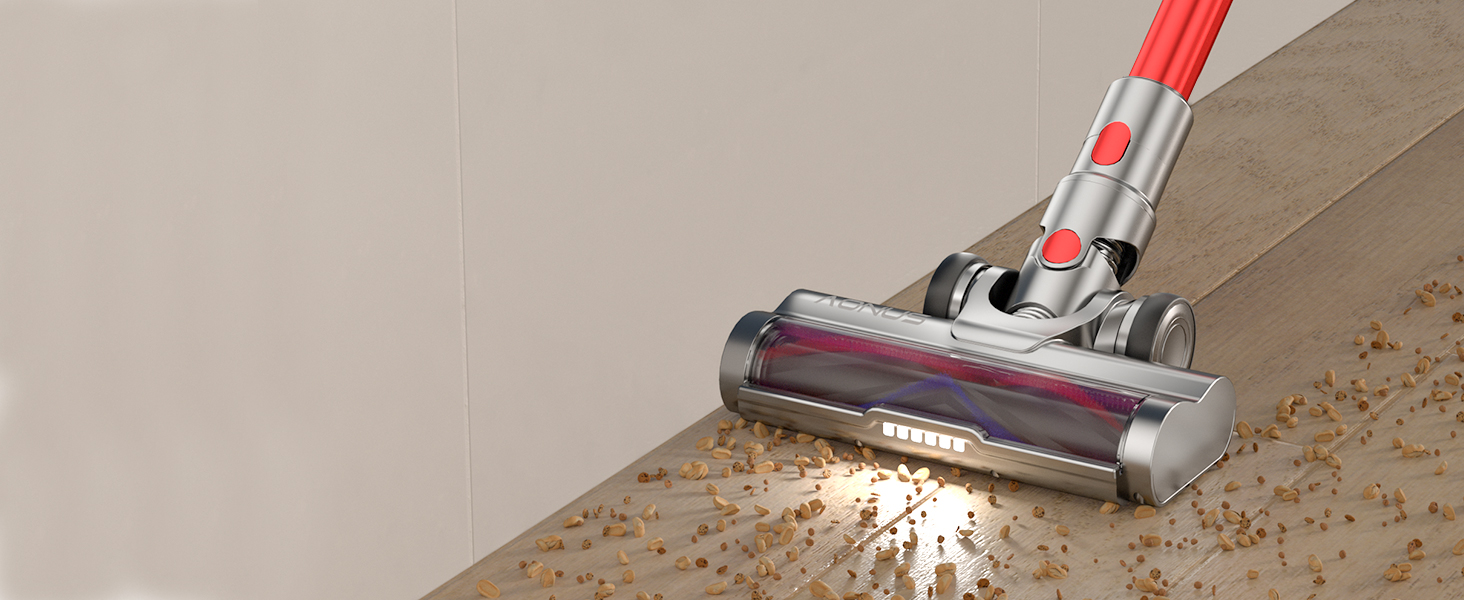 Акумуляторний пилосос Aonus A9 Pro, пластиковий, червоний, 500 Вт, об'єм 1 літр, 60 дБ