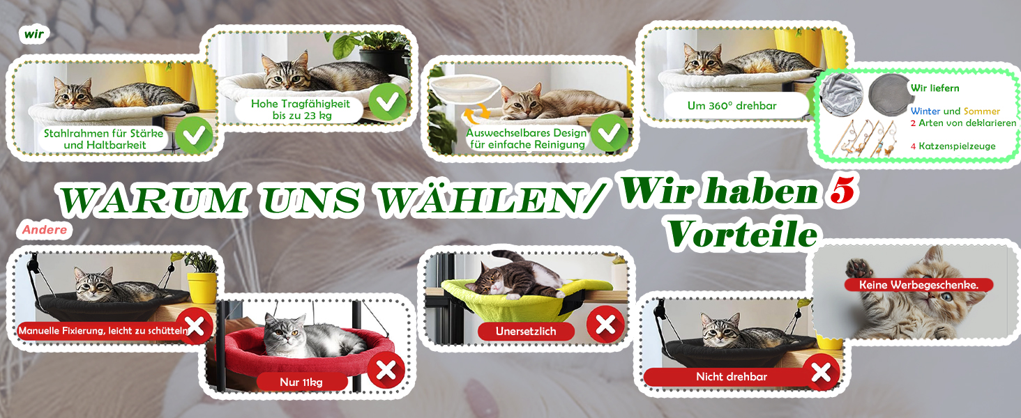 Кішка гамак ліжко кошик для сну, м'яке ліжко для котів та цуценят, 45x45 см, з ковдрою та іграшками, до 22 кг