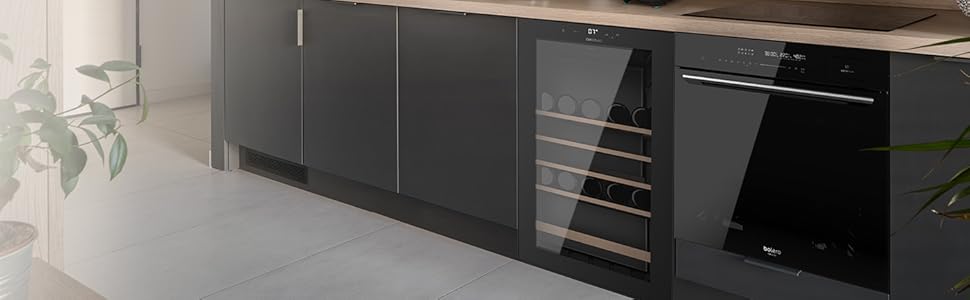 Cecotec Bolero GrandSommelier 36000 Wine Cooler - 95 Liter, Compressor, Touch Control, LED, Black - 36 Bottles