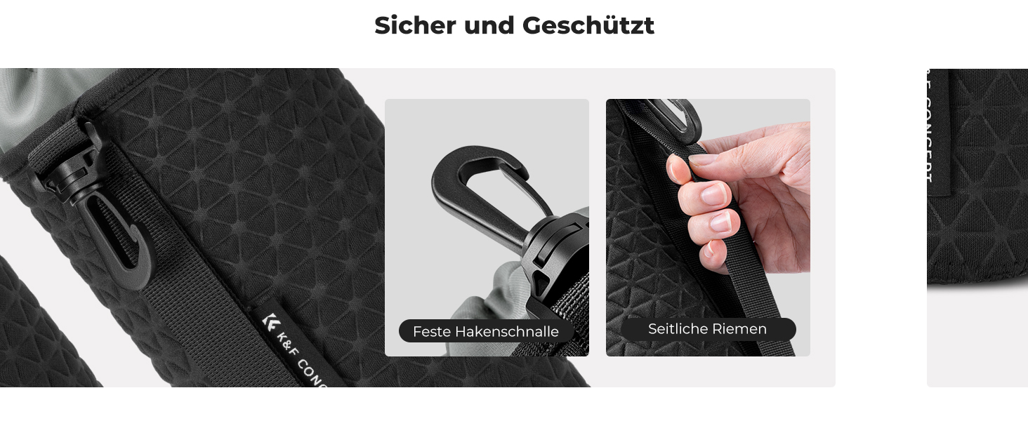 Чохол для об'єктива K&F Concept: 4 розміри, для Canon, Nikon, Sony, Fuji, Sigma, з шнурком