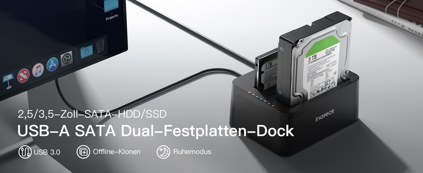Док-станція Inateck для HDD/SSD 2.5/3.5