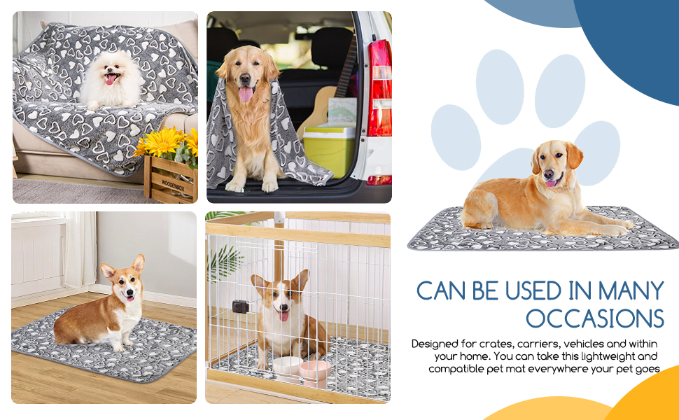 М'який флісовий килимок для собак та котів Nobleza, 120x100 см