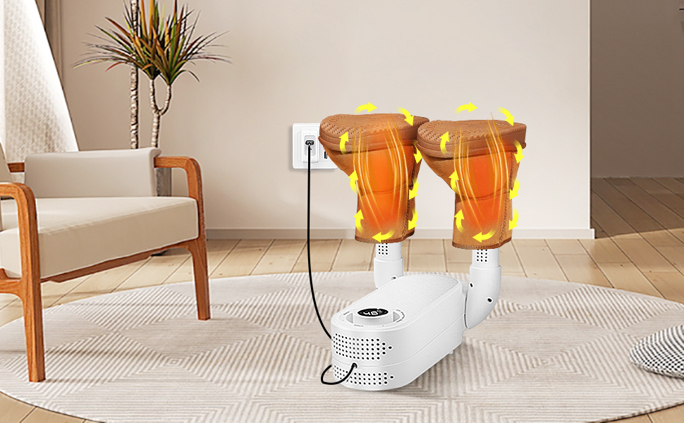 Електрична сушарка для взуття NZQXJXZ з таймером, складана, для рукавичок, антибактеріальна (EU-штекер)