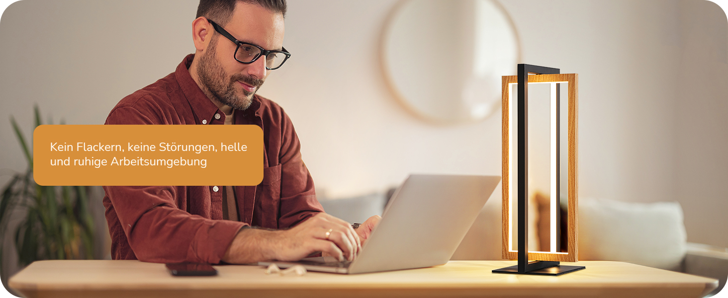 LED настільна лампа EDISHINE з дерева, торкання, димування, пам'ять, 3 кольори, 350 люмен, для вітальні, офісу, подарунок, сучасний стиль