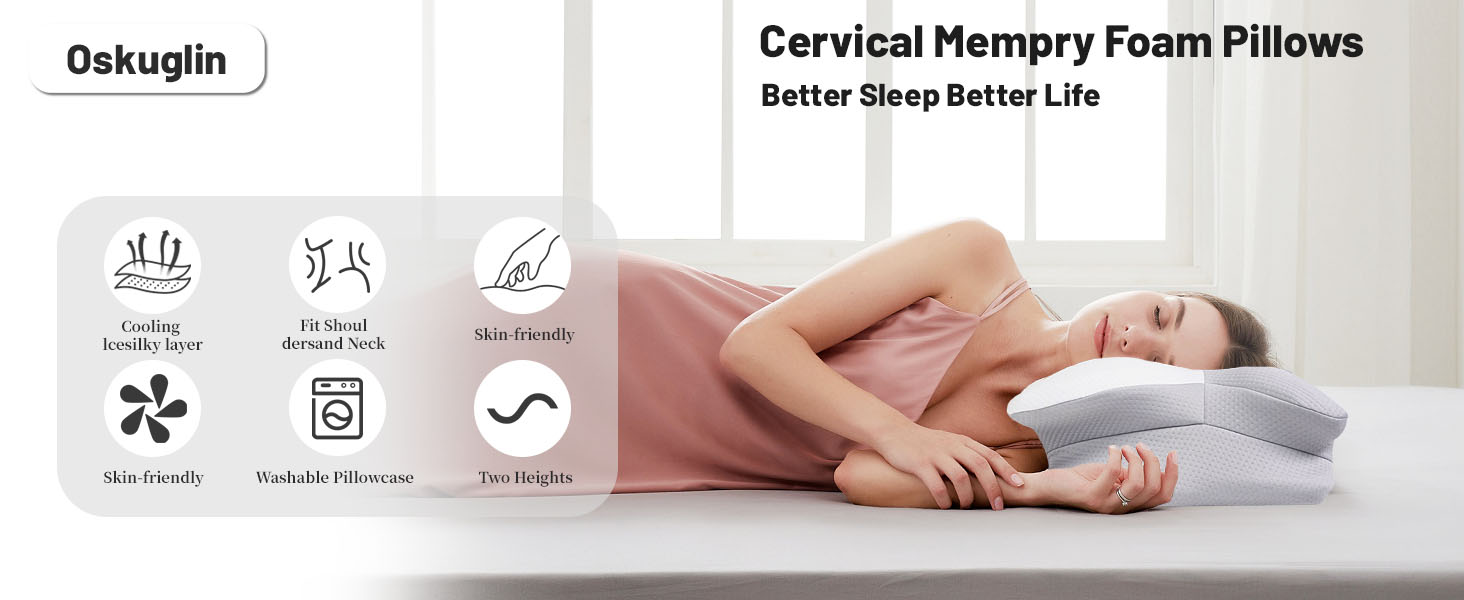 Ортопедична подушка для шиї 2-в-1 з ефектом пам'яті (Memory Foam), з регулюванням висоти
