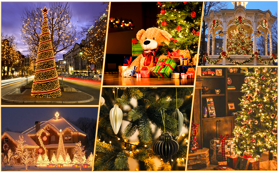 LED гірлянда 220 світлодіодів для дому та саду, 29.2 м, 8 режимів, IP44, з пультом та таймером, тепле біле світло, для декору на Різдво, весілля, вечірку