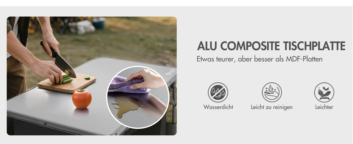 Складний кемпінговий стіл Portal зі зберіганням, портативний міні-стіл для пікніка, саду, балкону