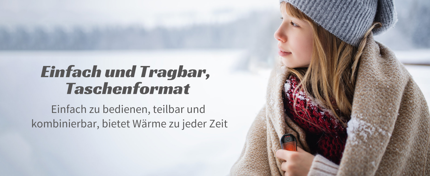 Електричний грілка для рук FANDLISS 6000 mAh USB, 2 шт. - для кемпінгу, на вулицю, на подарунок