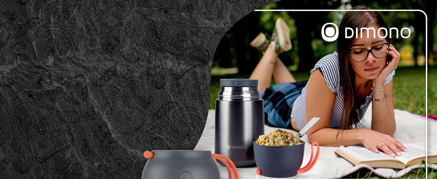 Ланч-бокс Dimono® з нержавіючої сталі (500 мл) - контейнер для їжі на виніс