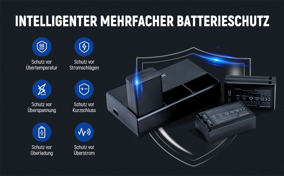 Зарядний пристрій для спалахів NEEWER Z2, Z1, Z760, Z880 (3 слоти), 7.4V/2600mAh, Li-Ion, з адаптером живлення (EU)