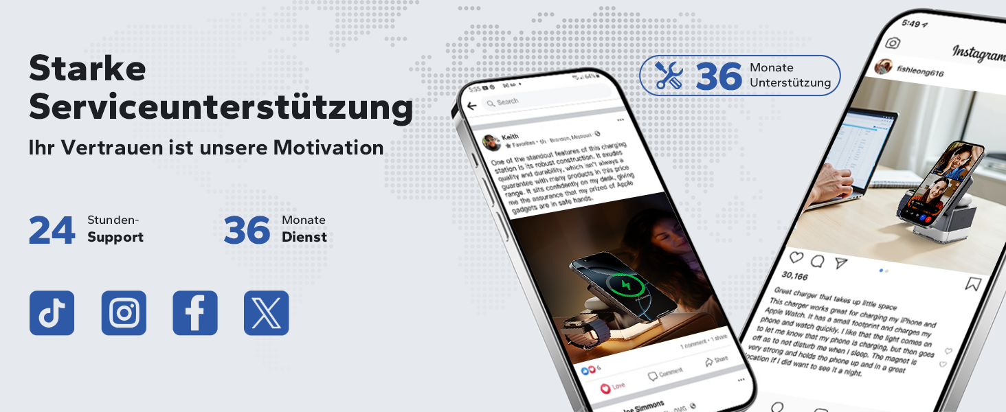 Зарядна станція 3-в-1 KPON для Apple Watch, iPhone та AirPods (Magsafe, сірий)