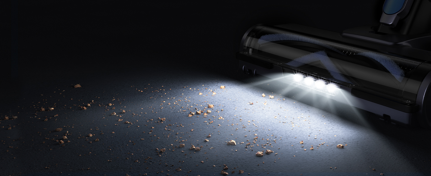 Greenote GSC60 Бездротовий акумуляторний пилосос, 33000Pa, з сенсорним екраном, до 40 хв роботи, 10 в 1, тихий, для твердих поверхонь, килимів, шерсті тварин