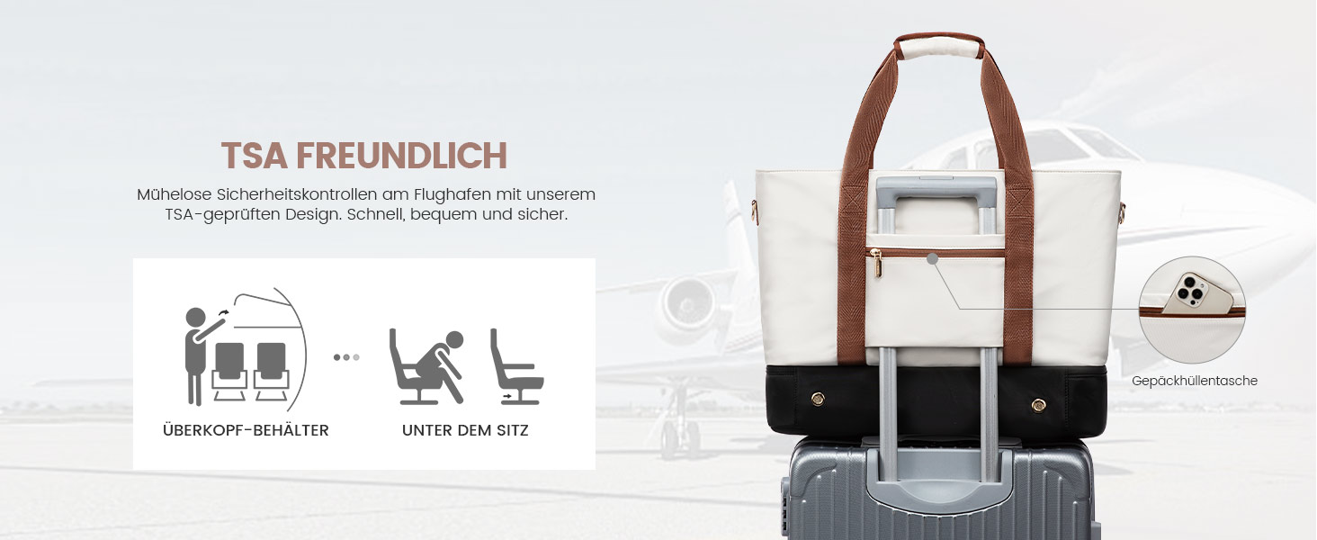 Сумка-рюкзак LOVEVOOK для жінок, 42L: водонепроникна дорожня сумка-мішок з відділенням для взуття, ідеальна для подорожей, спортзалу, пологів та Ryanair