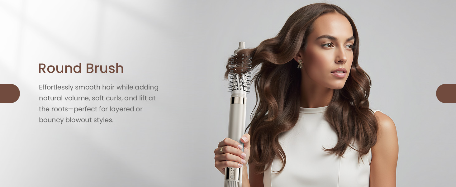 5-в-1 Airstyler: Іонний фен, локони, об'єм та випрямлення без шкоди для волосся | Легкий, для дому, Champagner Gold