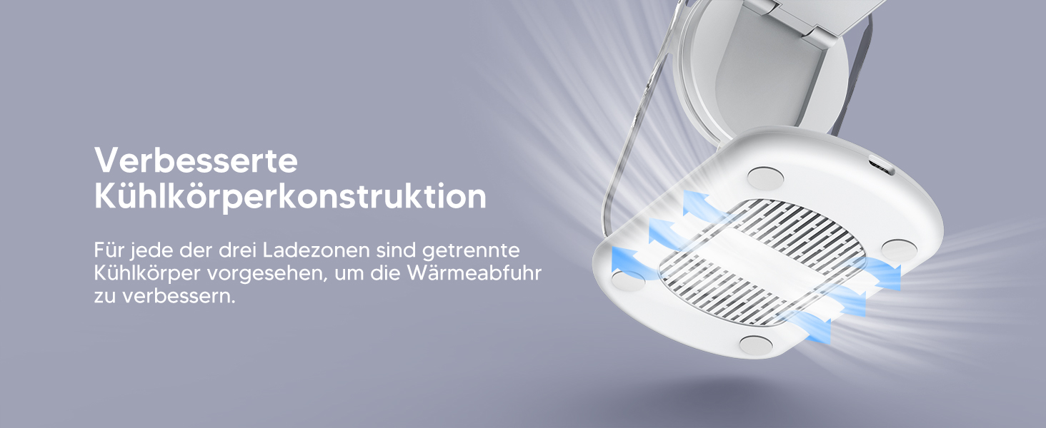 Зарядний пристрій MagSafe 3-в-1 для iPhone та Apple Watch, складний, білий (Elfenbeinweiß)