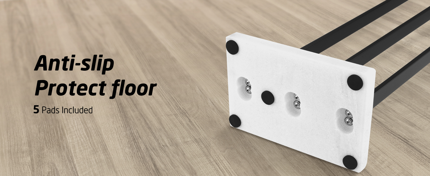 Підставка для рушників KES, вільна стоянка, 3 стійки, з нержавіючої сталі SUS304, чорний колір, BTH217S3-2