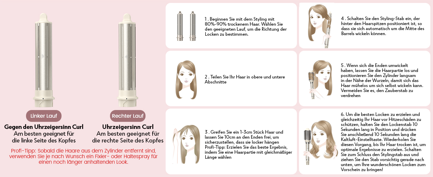 Slopehill Airstyler 5 в 1: Іонський фен, мультистайлер, автоматична плойка, щітка-фен, випрямляч для волосся (Champagne Gold)