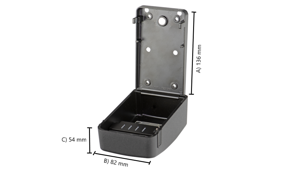 Кейс-сейф для ключів Burg-Wächter Key Safe 60 L SB з 4-значним кодом, магнітний, з підсвіткою, для зовнішнього та внутрішнього монтажу, чорний