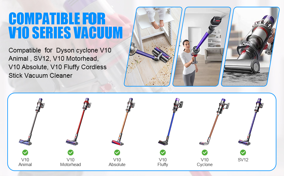 Замінний акумулятор Powtree 6.0Ah для пилососів Dyson V10 (з аксесуарами: 1 фільтр + 3 шурупи)