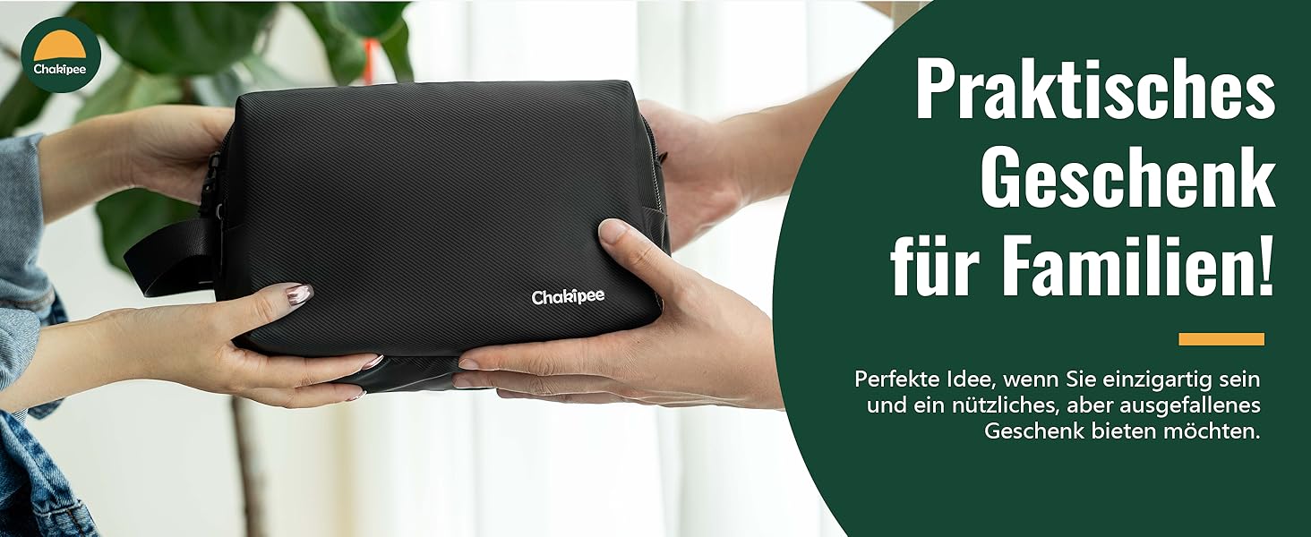 Чоловіча дорожня косметичка Kulturbeutel, водонепроникна косметичка для подорожей, чорна, M