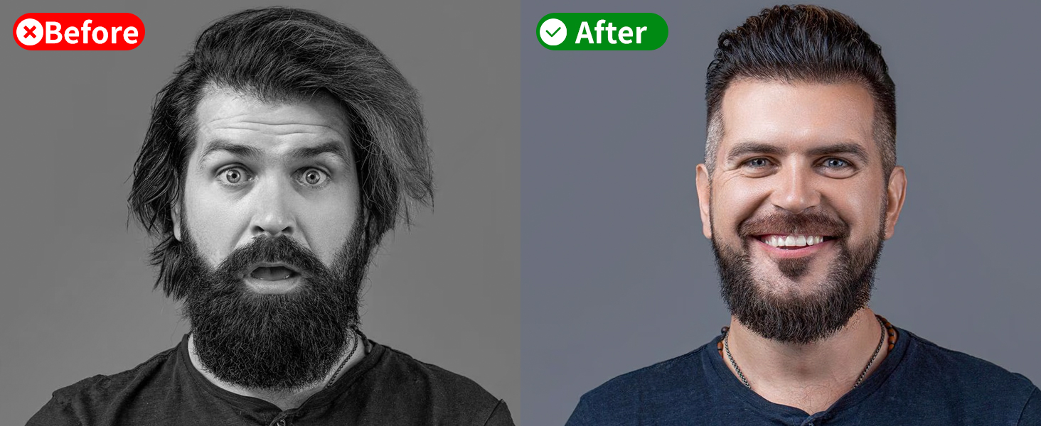 Набір гребінців для чоловічого стайлінгу DUAUI: 5 шт. для всіх типів волосся. Гребінець-щітка, гребінець для розчісування, круглий гребінець, гребінець з широкими зубцями, гребінець-хвостик. Професійні інструменти для перукарів