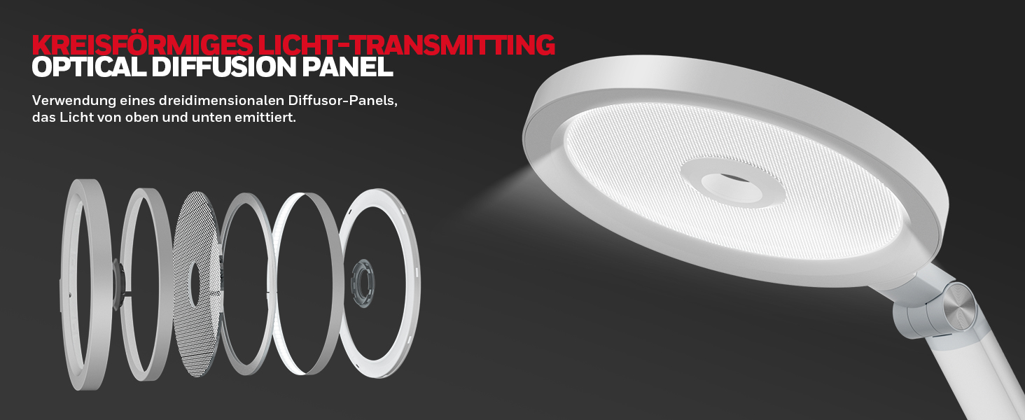 LED настільна лампа Honeywell H6 Sunturalux з дотичним керуванням, таймером та регулюванням яскравості, 800LM, для робочого кабінету та спальні