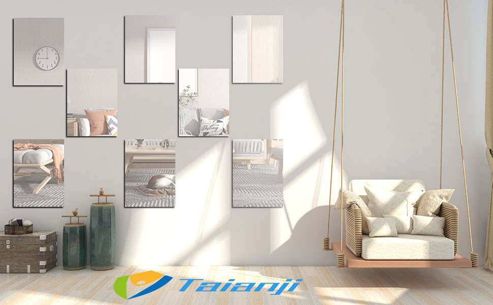 Дзеркальні плитки самоклеючі 40x30 см (2 шт.) - акрилові, для декору стін