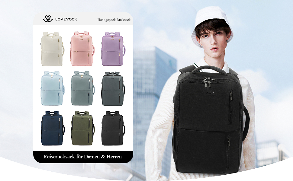 Чорний рюкзак LOVEVOOK 17.3