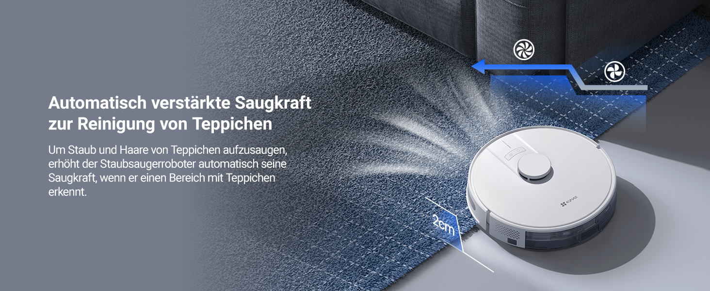 EZVIZ RE4C Plus: Робот-пилосос 3-в-1 з автоматичним очищенням, WiFi, LiDAR, 4000 Pa, керування через APP/Alexa/Google