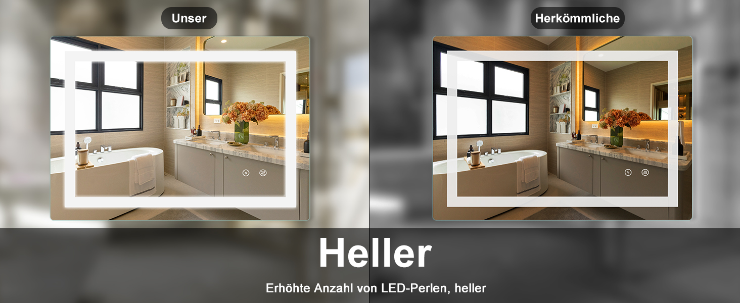 Дзеркало для ванної кімнати Sanitemodar LED 50x70 см з підсвічуванням, протизапотівальне, з сенсорним вимикачем