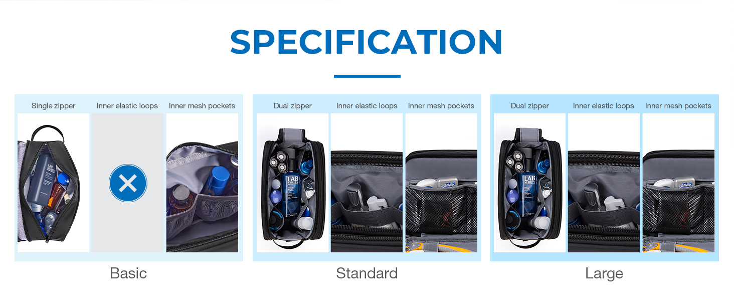 Чоловіча туалетна косметичка BAGSART для подорожей, 5L, темно-сіра (Basic, шкіряна фольга)