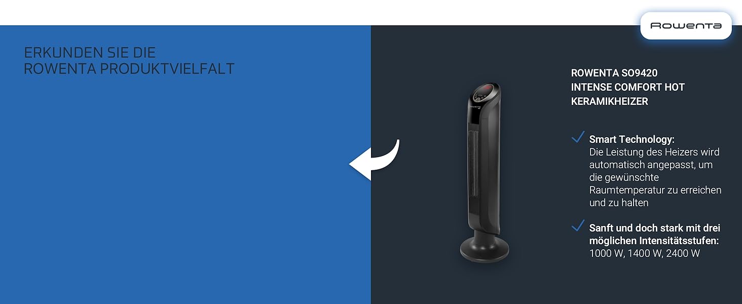 Обігрівач Rowenta Instant Comfort Aqua SO6510F2: тихий, з регулюванням потужності, для ванної кімнати, сірий