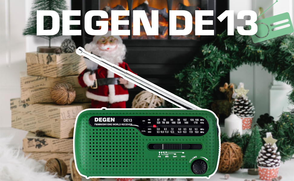 Радіо Degen DE13: портативне сонячне радіо FM/AM/SW з LED-ліхтариком, акумулятором та Powerbank для кемпінгу та надзвичайних ситуацій