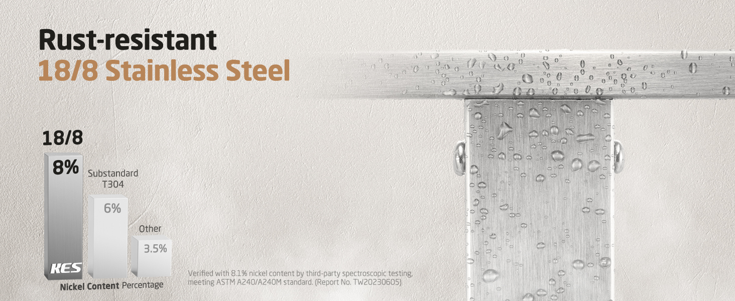 Підставка для рушників KES, вільна стоянка, 3 стійки, нержавіюча сталь SUS304, з мармуровою основою, BTH217S3-2