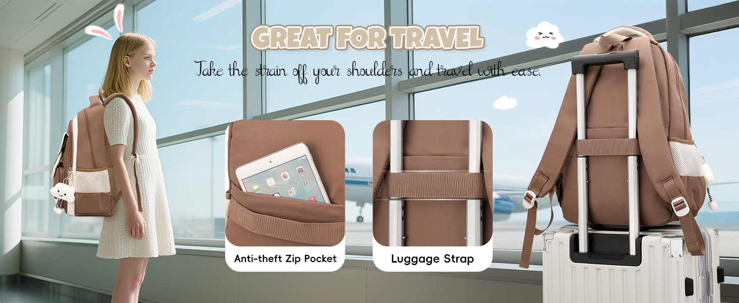 Шкільний рюкзак для дівчаток-підлітків: легкий, водонепроникний, з милим брелоком. Підходить для 3-5 класів та старшої школи. Великий рюкзак фіолетового кольору