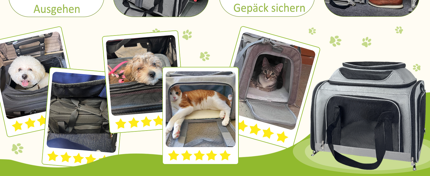 Транспортна сумка для кота та собаки, переноска для тварин (чорна, L)