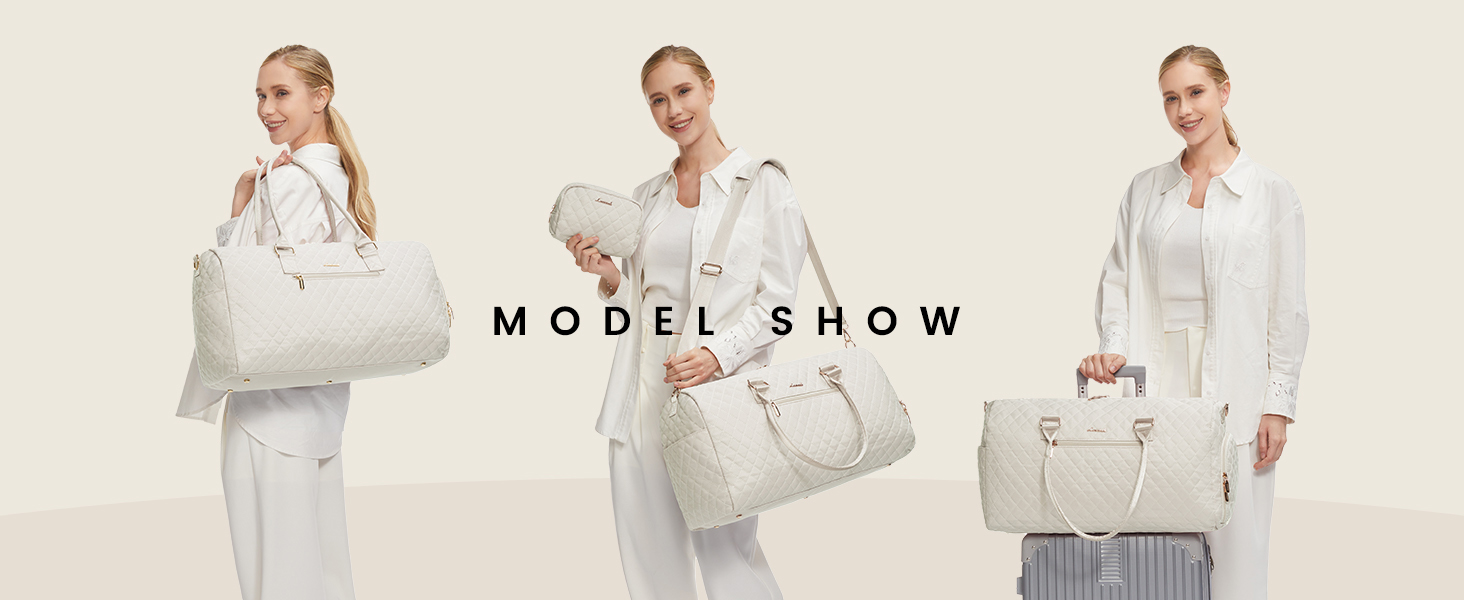 Жіноча спортивна дорожня сумка OVEVOOK XL, водонепроникна, з відділенням для взуття та вологих речей, комплект з косметичкою, бежева, ручна поклажа для подорожей та тренажерного залу