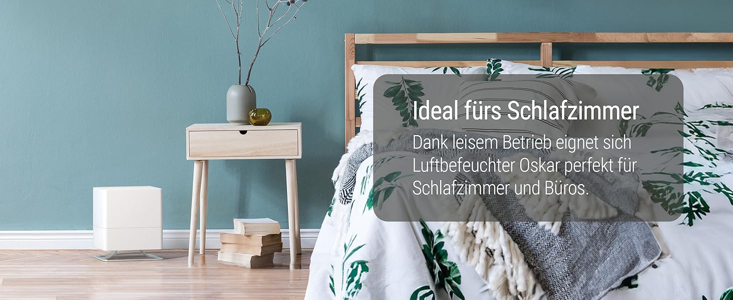 Зволожувач повітря Stadler Form Oskar, енергозберігаючий для кімнат до 50 м², з автовимкненням та нічним режимом, димування LED, дуже тихий, білий