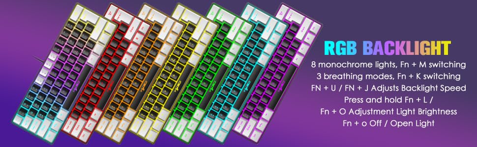 Ігрова комбінація клавіатури та миші XINMENG з RGB-підсвічуванням, миспад, 3600 DPI, серія Panda, для PS4/Windows/PC/Mac/Laptop, чорний