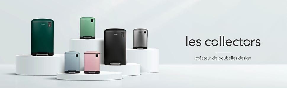 Сміттєвий відер-контейнер Les Collectors N°501, 20 л, педальний відро для кухні з нержавіючої сталі, з виймаючим внутрішнім відром, матове покриття, колір качиний зелений