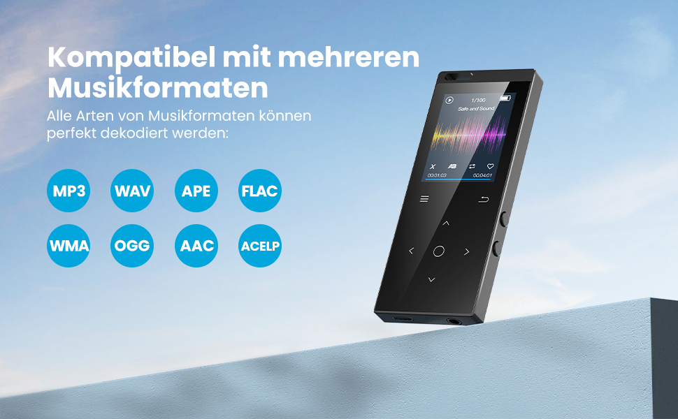 MP3 плеєр DODOSOUL 64GB з Bluetooth, FM-радіо, диктофоном та підтримкою E-Book та фотоальбомів