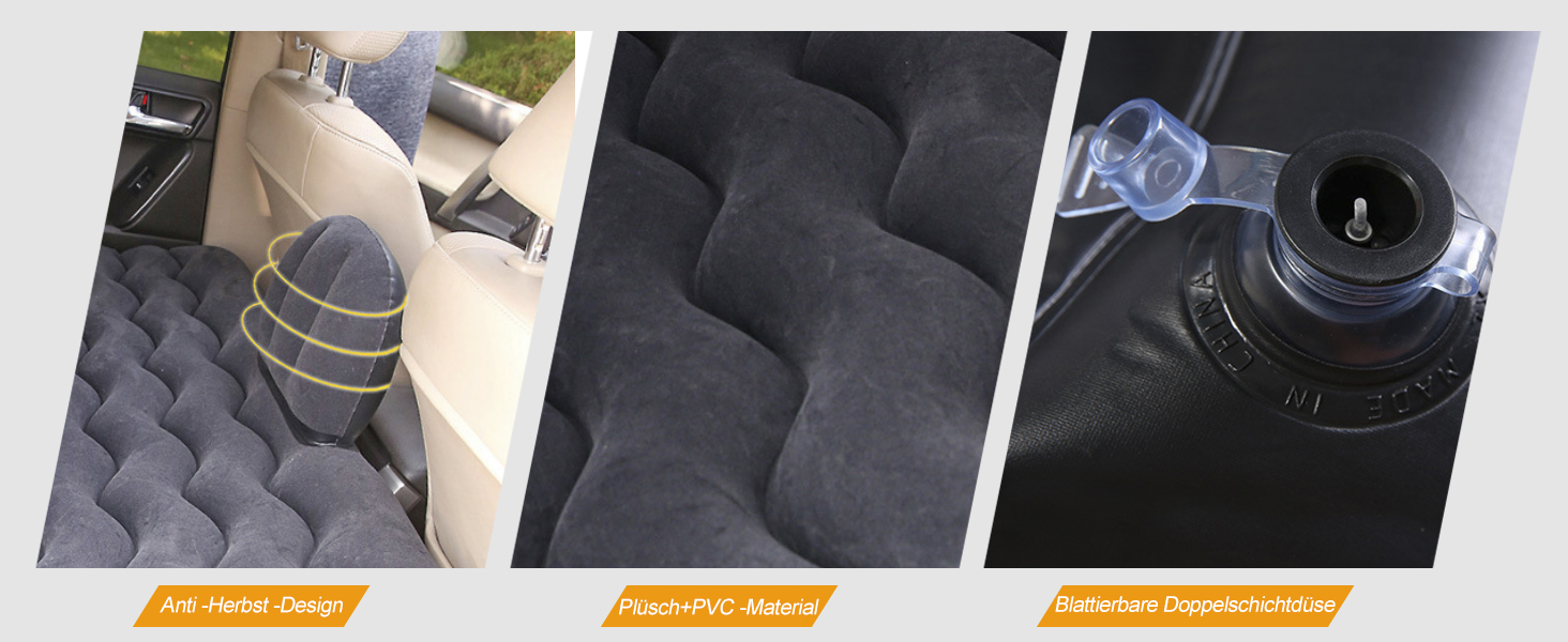 Надувна матрац для авто Ergocar з насосом: для кемпінгу, подорожей, пляжу