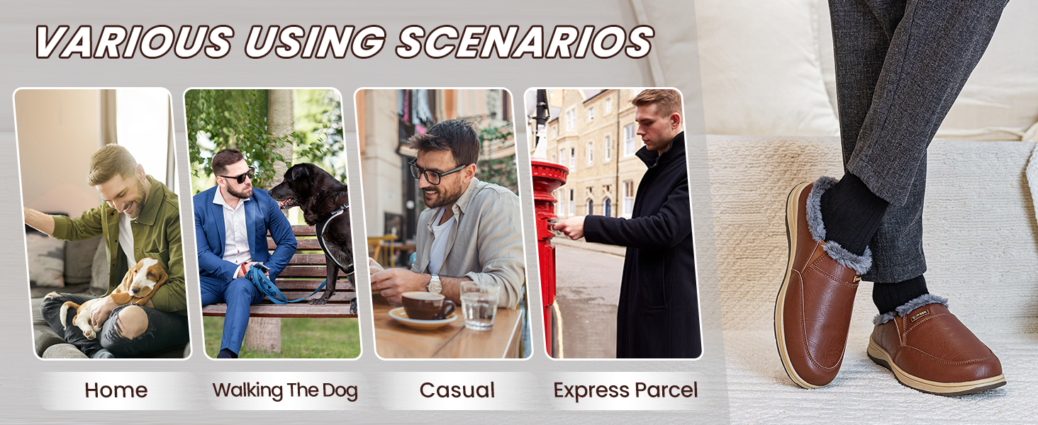 Чоловічі халапи шкіряні зимові теплі з плюшевою підкладкою, чорні, 40 EU