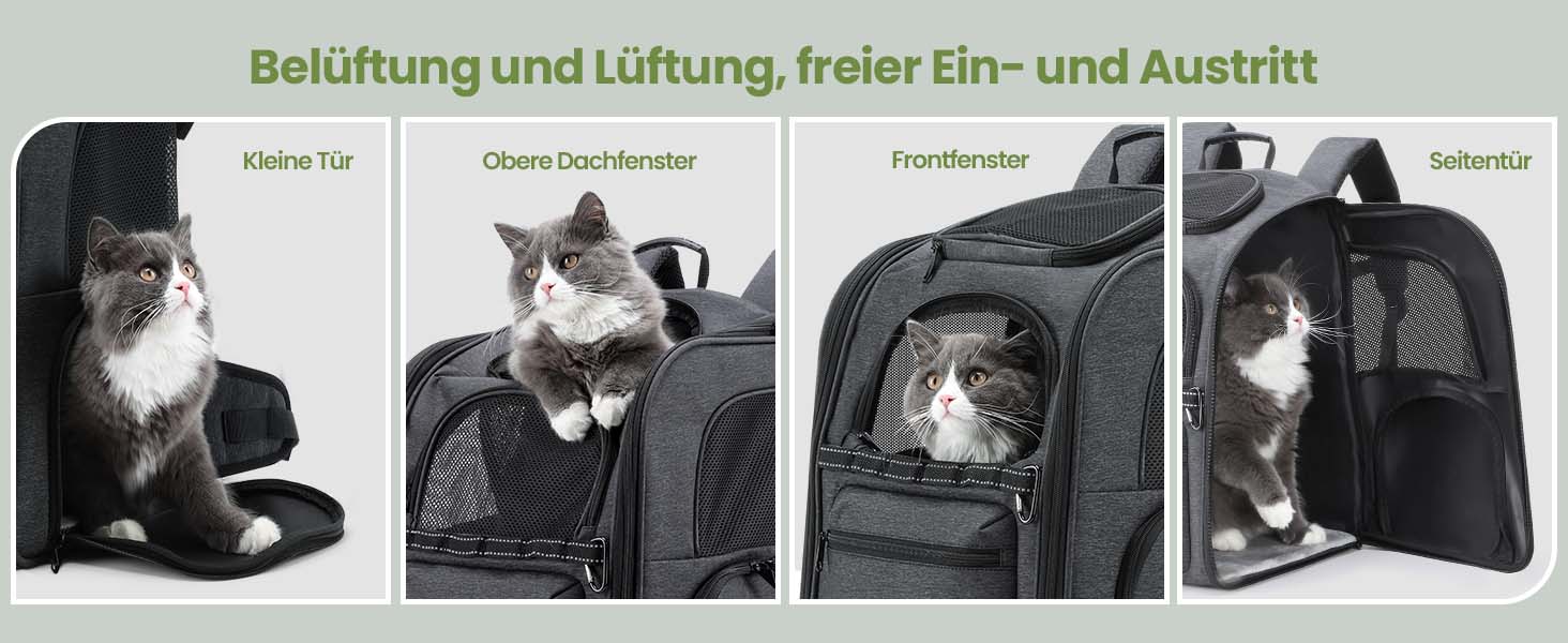 Рюкзак для кота та собаки Pecute, до 6 кг, дихаючий, складний, легкий, для подорожей