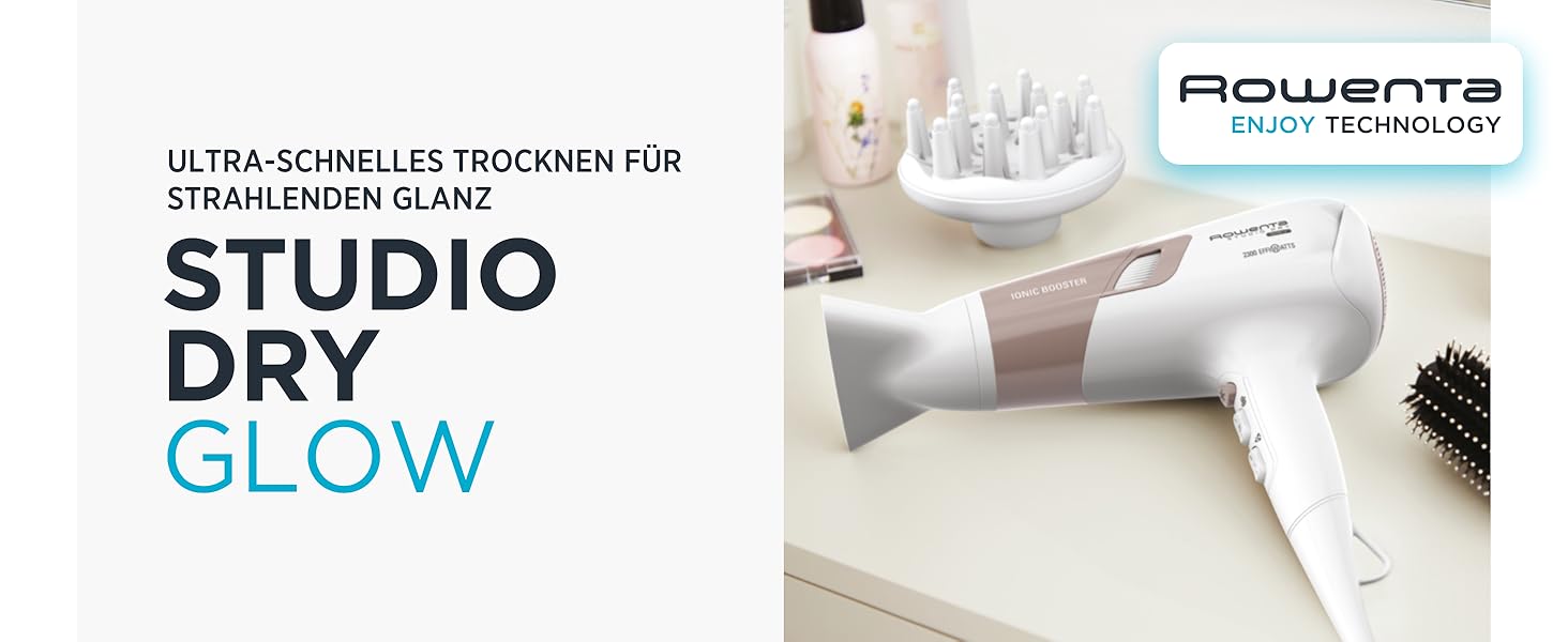 Фен Rowenta x Karl Lagerfeld Studio Dry CV581L: Ефективність та Стиль, 6 режимів, Thermo Control, Чорний/Червоний