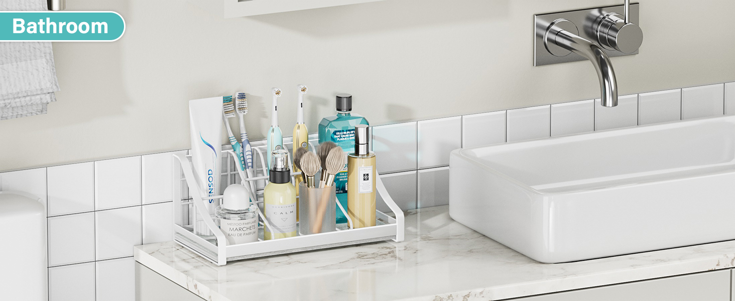 Toothbrush Holder, Instant Organizer – Bathroom Countertop Organizer, Kids, Electric Toothbrush & Toothpaste Holder – 7 Compartments, Bathroom Sink Accessories, Storage