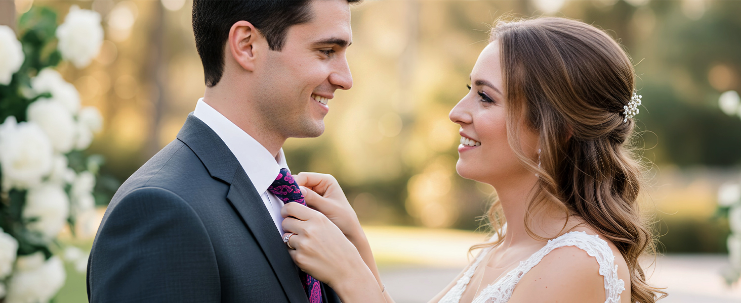 HISDERN Комплект краватки та нагрудного хустинки з квітковим візерунком паваролочка, зелений