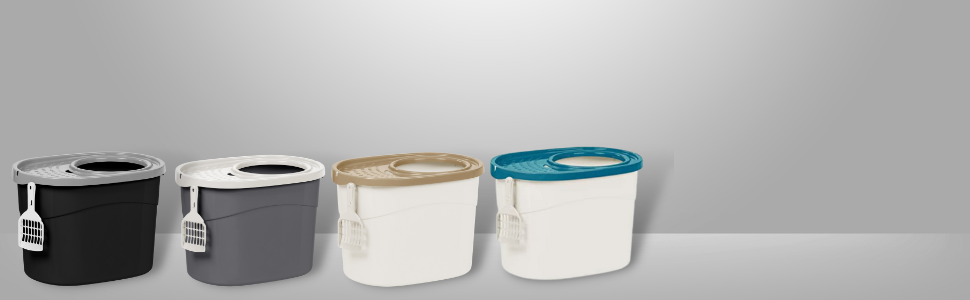 Кігтеточка для котів Iris Ohyama TECL-20, чорно-сіра, з кришкою, XXL, BPA-free, для великих котів та кошенят