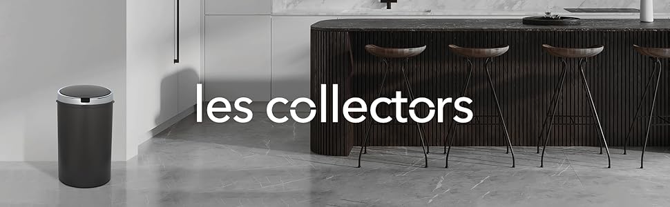 Відро сміттєве педальне Les Collectors N°347, 42 л, нержавіюча сталь, сенсорне відкриття, сірий
