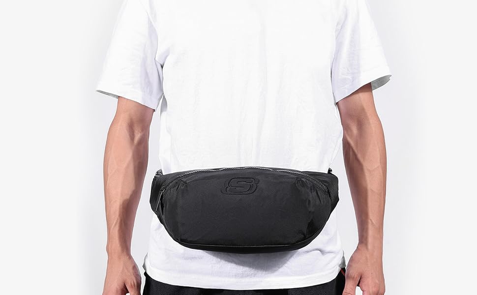 Сумка на пояс Skechers Nevada S1111-06, чорна, універсальний розмір (жіноча/чоловіча)